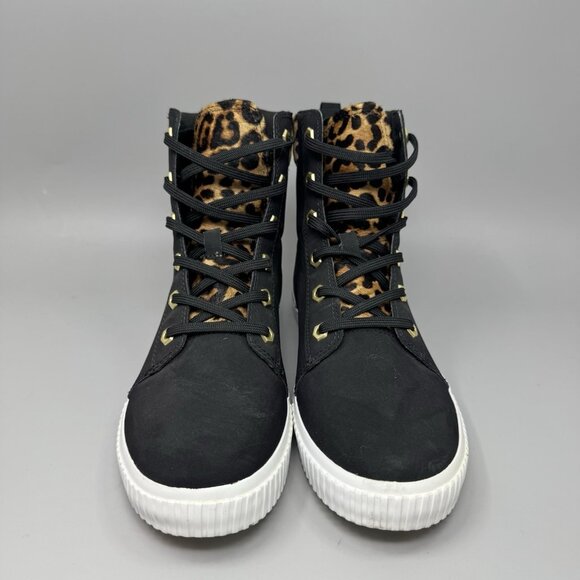 Timberland A2F1P Skyla Bay Boots Women Size 9 Black Leopard Nubuck Sneaker - Picture 4 of 9